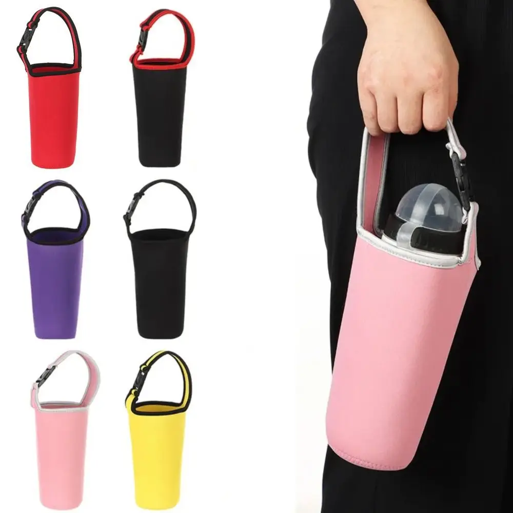 

Neoprene Anti-Hot Cup Sleeve Portable Protective With Carrying Handle Water Bottle Holder Insulated Tumbler Carrier Sports