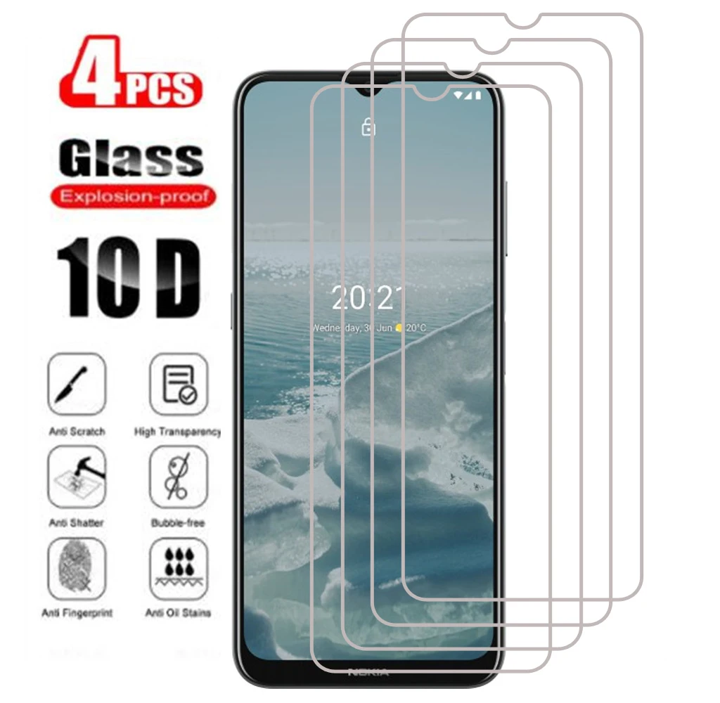 

4 шт. закаленное стекло для Nokia G50 G20 G10 G300 G C30 C20 C10 защита для экрана от царапин 2.5D 9H пленка стекло