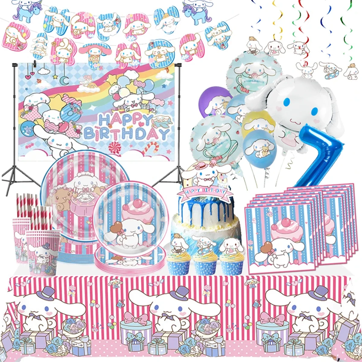 MINISO мультфильм Yugui Собака Набор одноразовой посуды Женская Посуда Украшение день