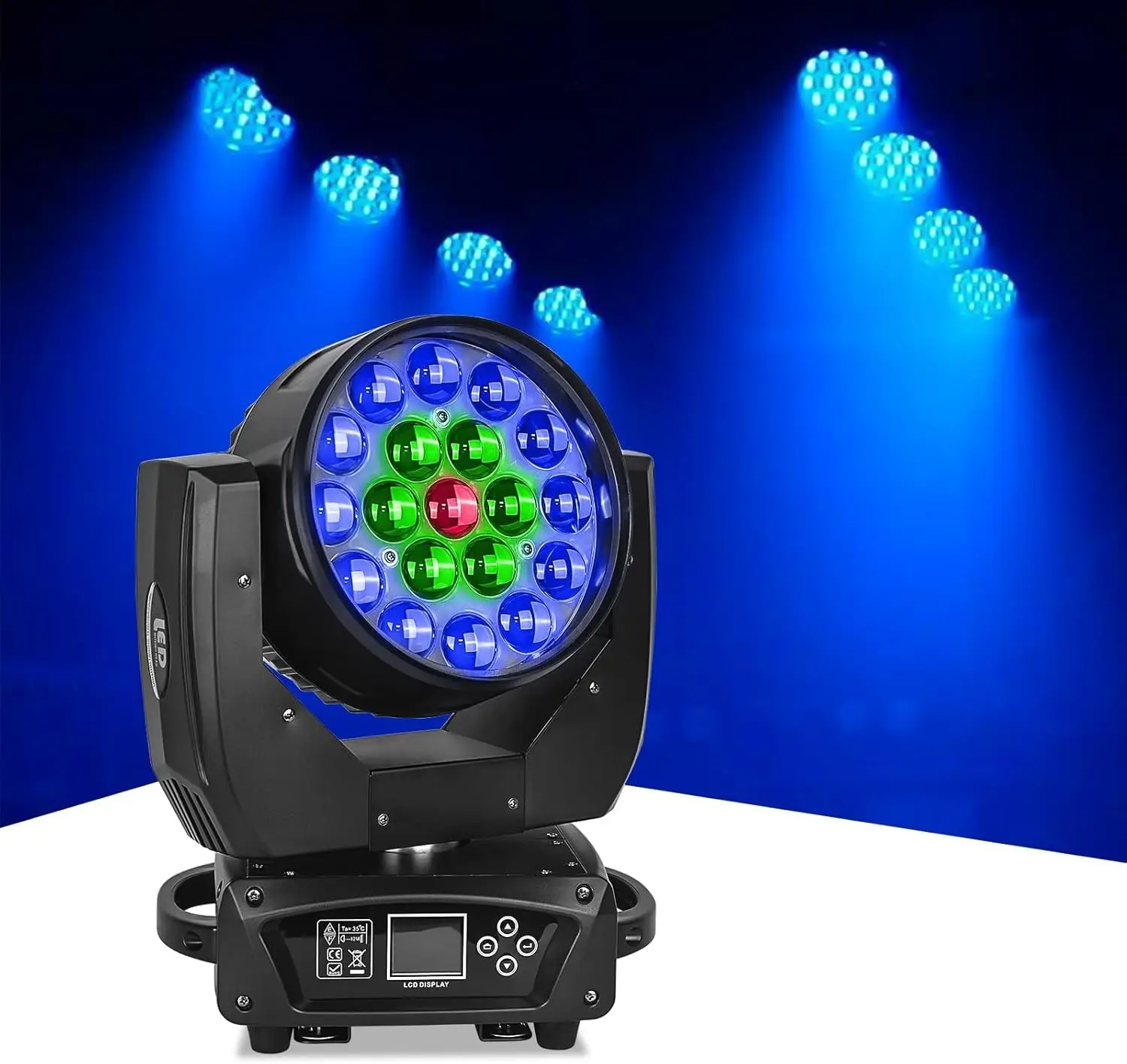

19x15W Zoom Beam Wash Moving Head Light для сценического освещения со светодиодом RGBW 4в1 и DMX-управлением Dj Disco и ночным клубом