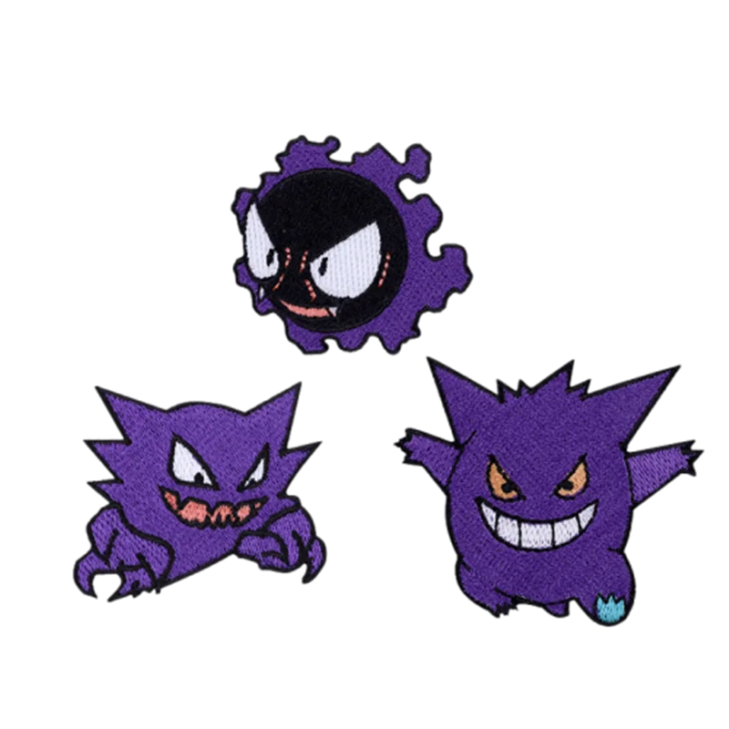 

Нашивка Pokemon Gengar, самоклеящиеся модели ювелирных изделий вторичного юаня, декоративные наклейки с отверстиями вокруг японской анимации