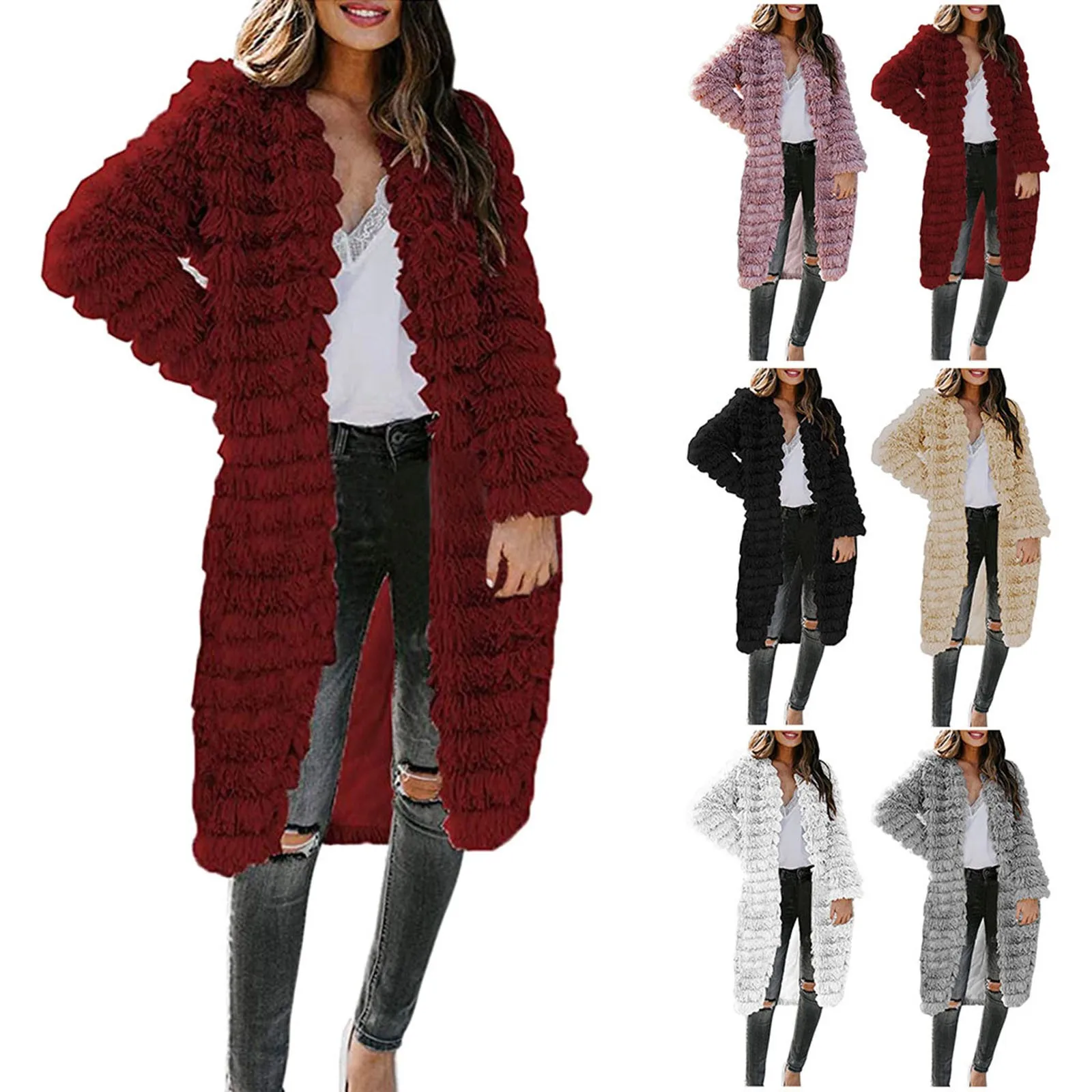 

Женская теплая куртка из искусственной кожи, зимняя однотонная Длинная женская пуховая куртка с V-образным вырезом для зимы, большая зимняя ...