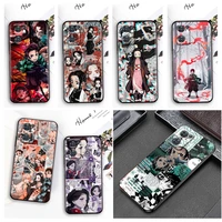 kimetsu no yaiba demon phone case for oppo reno8 7 6 5 4 2 z lite pro plus se 4g 5g black soft fundas silicone cover capa