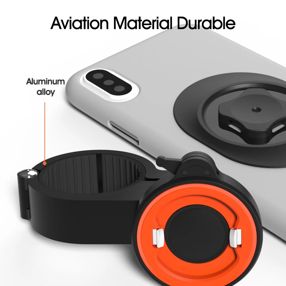 Bike mount phone holder Bicycle/motorcycle 360 degree adjustable viewing angle aluminum phone holder motorcycle phone holder