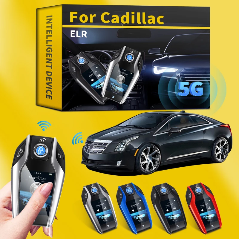 

For Cadillac ELR 2013-2021 Newest Modified Smart Remote Key with LCD Display Screen for keyless-go smart key vehicle Key Case