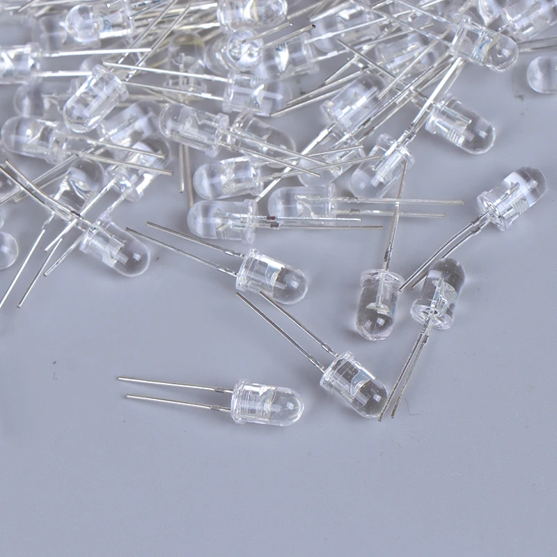 

100pcs 5mm LED Assorted Kit White Green Red Blue Yellow Light Emitting Diode