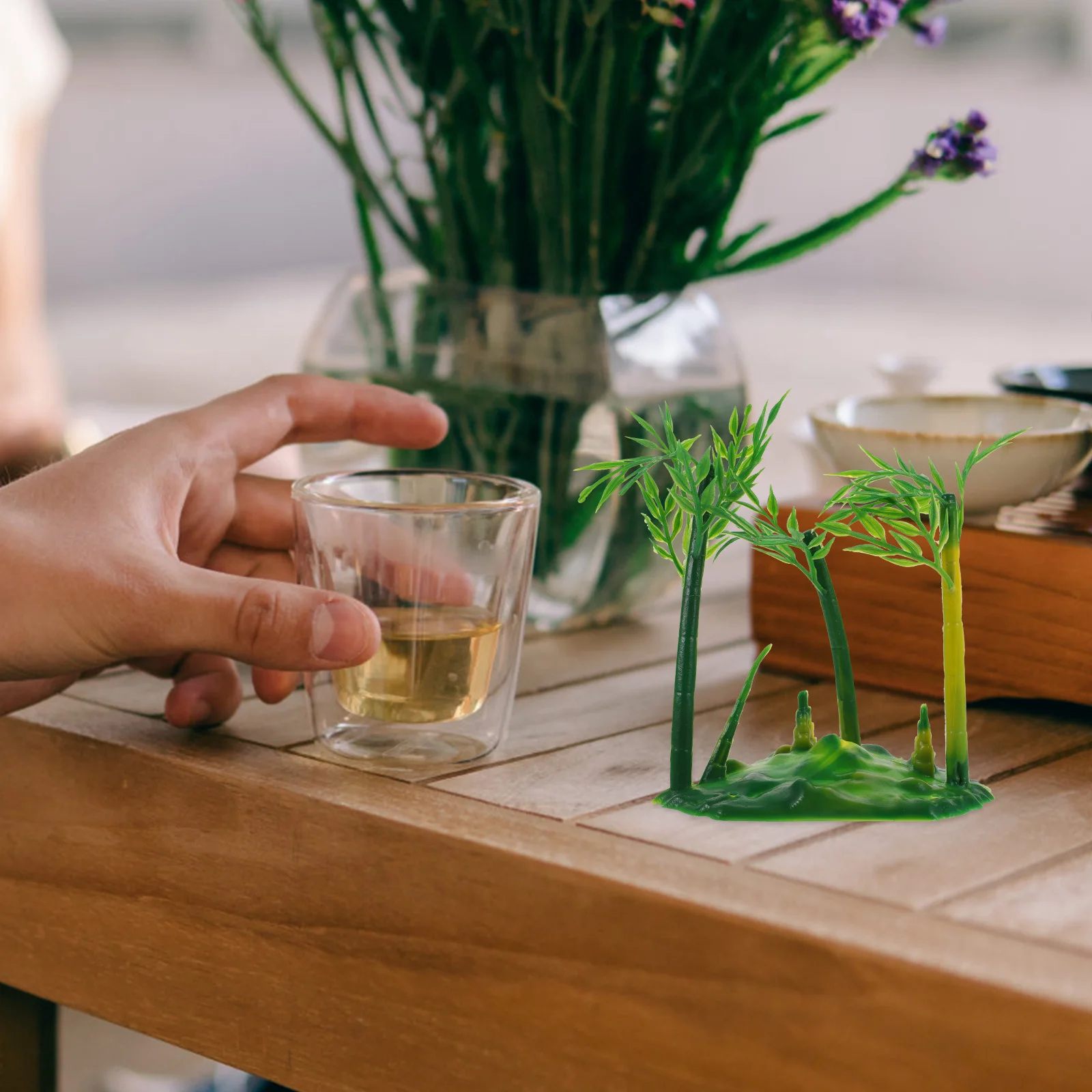 6 шт. Малый бамбуковый фон для украшения дома 12 х10х6 см