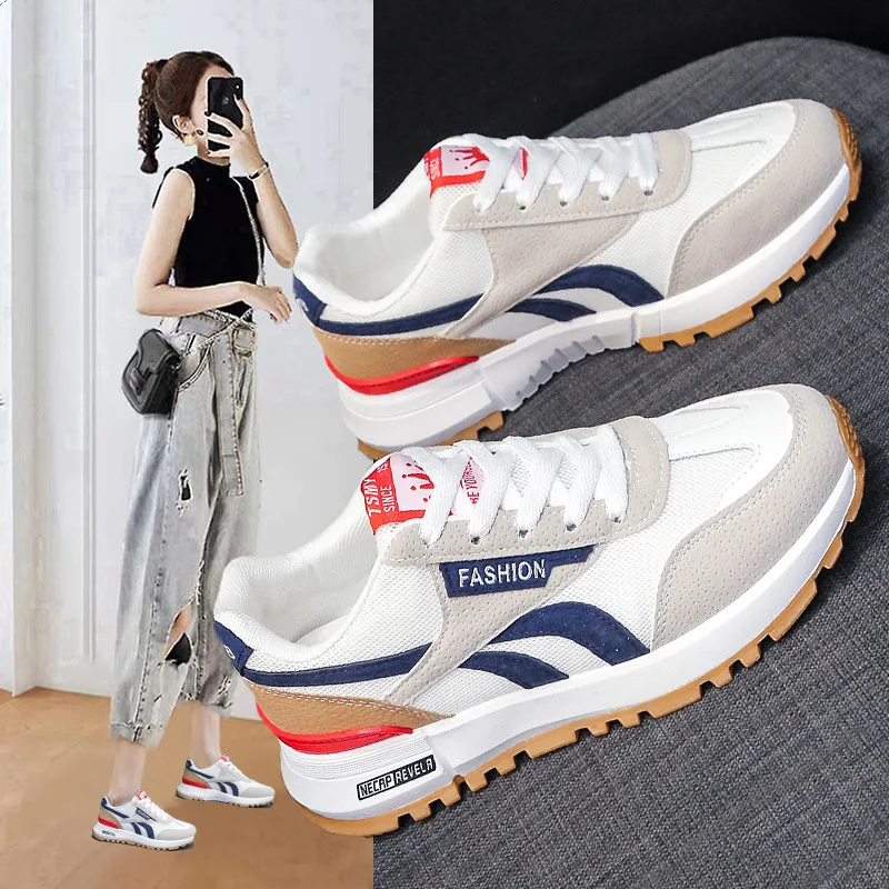 

Comemore Casual Flat Running Vulcanized Shoes Autumn Female Students Male Women's Sport Sneakers 2023 Breathable Korean Running