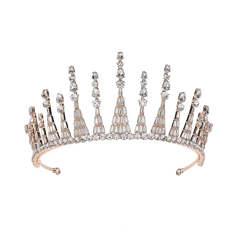 HG1257 Новый роскошный свадебный головной убор с короной сверкающие бриллианты