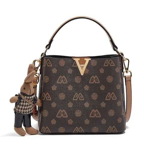 FOXER женская сумка в стиле ретро, маленькая сумка-ведро, зимняя сумка на плечо 2025 года, модная сумка через плечо для свиданий для девочек