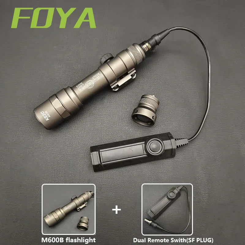 

Tactical Flashlight M600 M300 Accesories Surefir Flashlight Fit Dual Function Pressure Switch 20mm Rifle LED Hunting Light