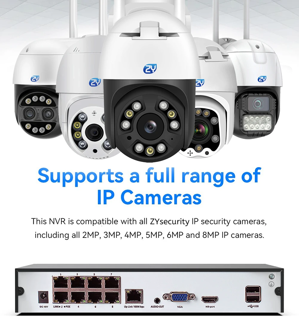 Фото 4/8-канальный 4K NVR POE Onvif сетевой видеорегистратор для IP-камер, видеорегистраторы CCTV с PoE, 8-канальный NVR с поддержкой Power Over Ethernet XMEye №5