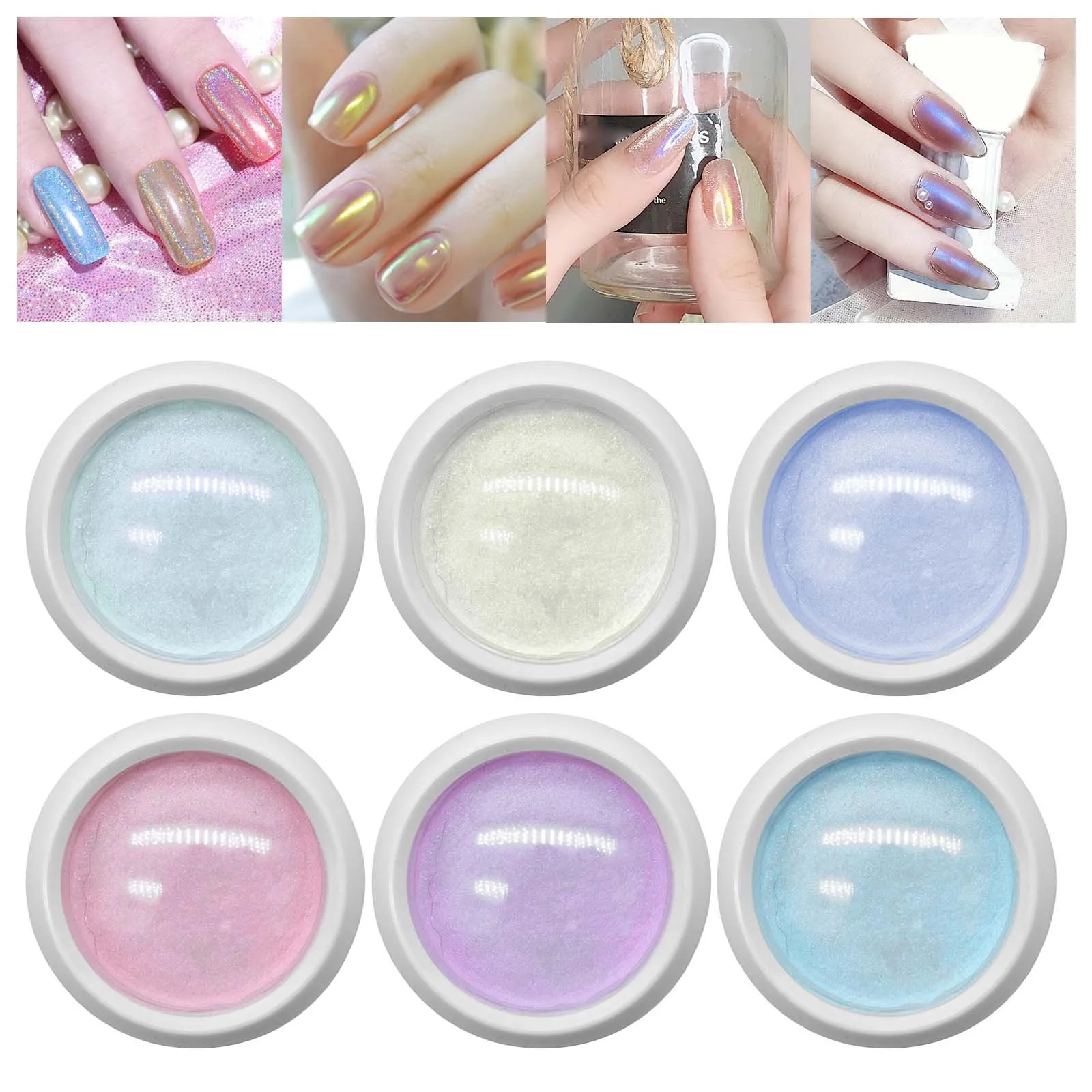 

Прозрачная пудра для ногтей, 2 цвета