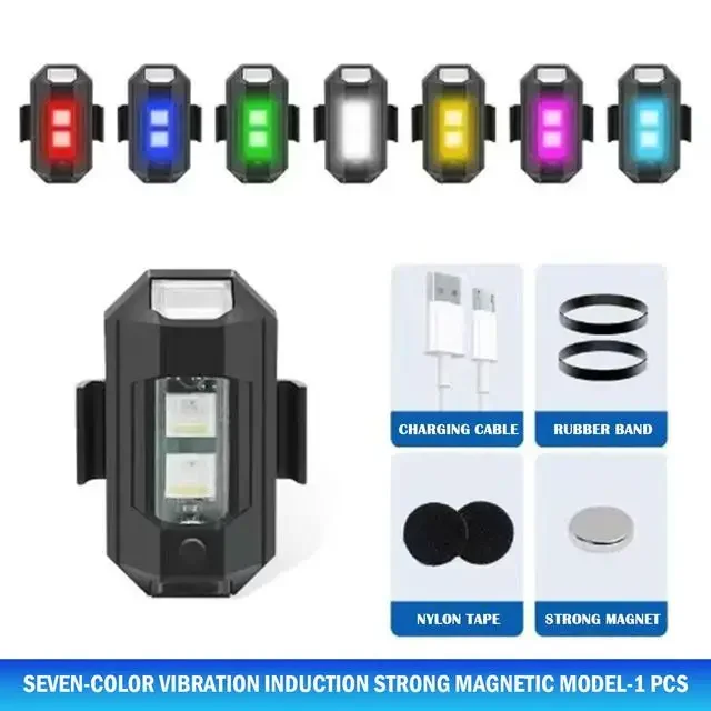 

Стробоскоп для дрона, 7 цветов, USB, задний фонарь для велосипеда против столкновений, модель летательного аппарата, мини-сигнал, мигающий сигнал