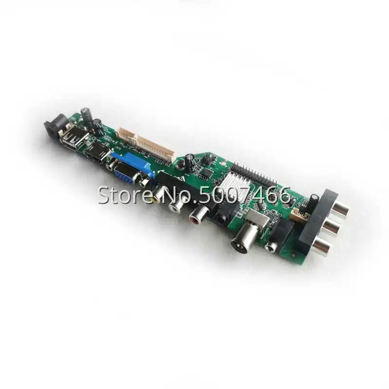 Для B140XW01 V6/V7/V8/V9/VB DVB Digital LVDS Pin VGA USB AV TV 3663 Universal 1366*768 панель ЖК-контроллер плата DIY