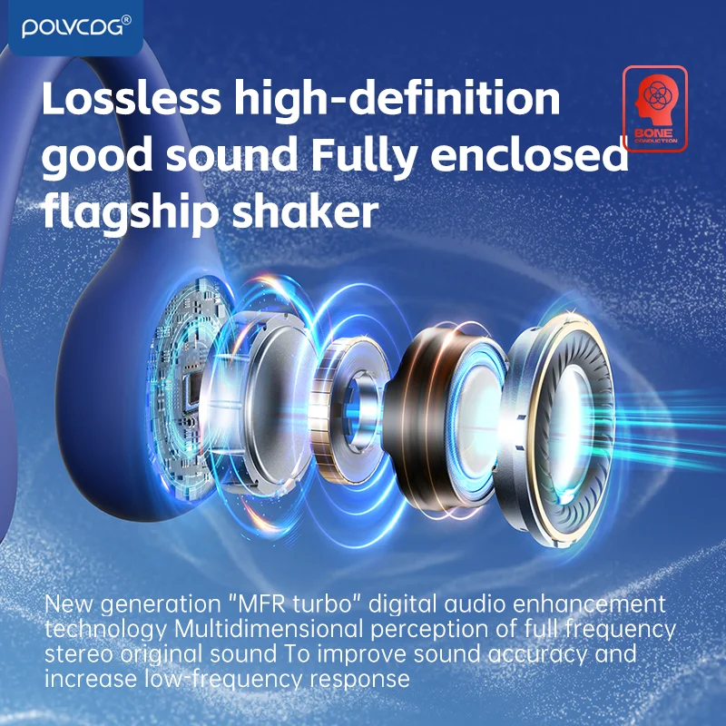 Гарнитура POLVCDG X7 с костной проводимостью IPX8 Bluetooth 5 3 для плавания микрофоном