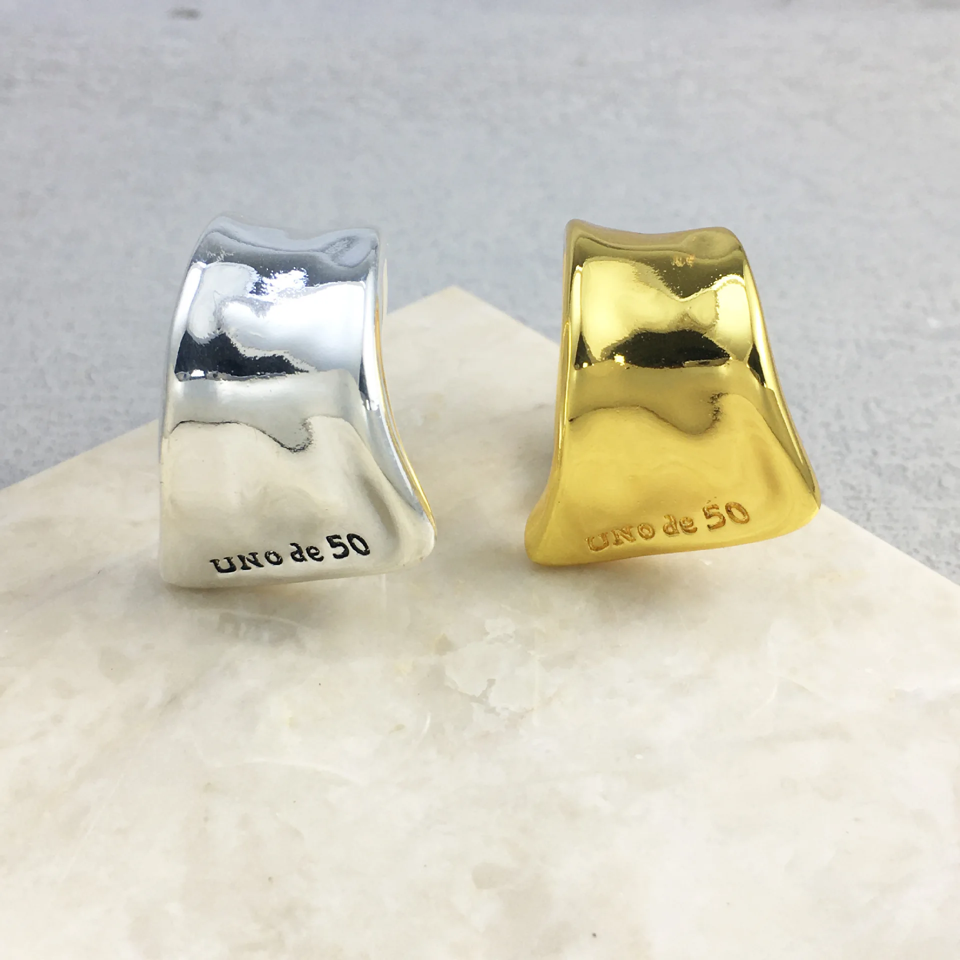 Испания UNOde50 la Grieta минималистское серебряное кольцо легкая роскошь модное