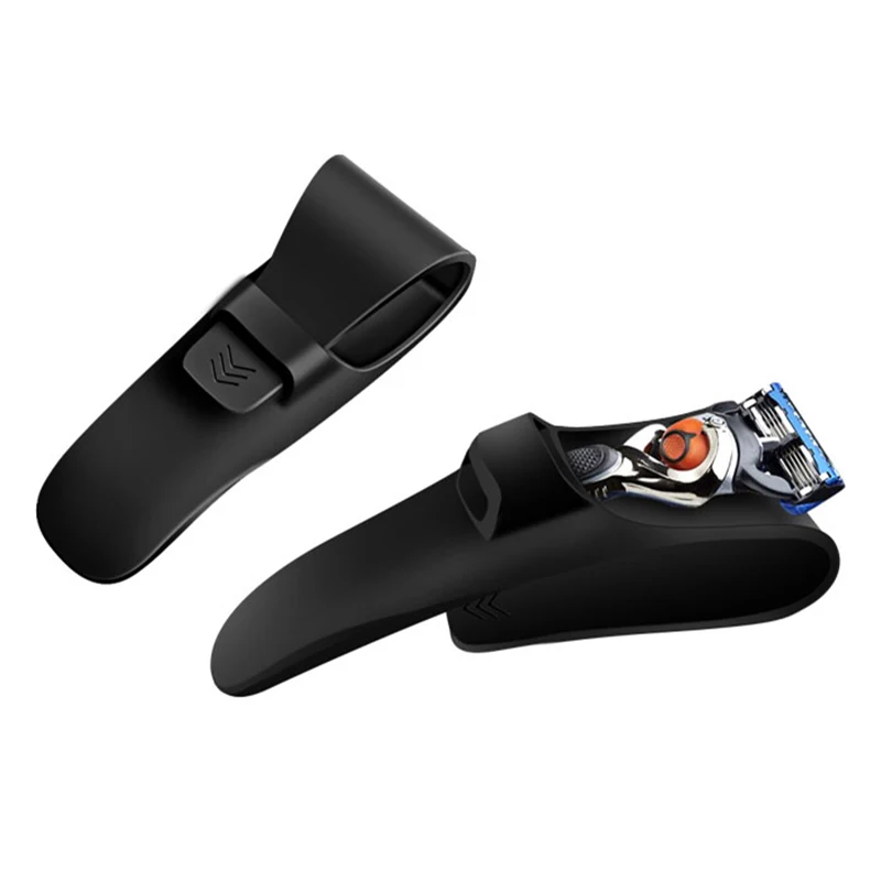 

Men's Portable Travel Case Box For Shaving Machine Holder Storage Manual Razor Handle Protective Silicone Gel Cover (No Shaver )
