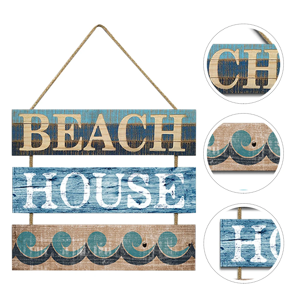 

Beach Themed Wooden Door Hanger Wall Wooden Sign Decoration Home Decoration