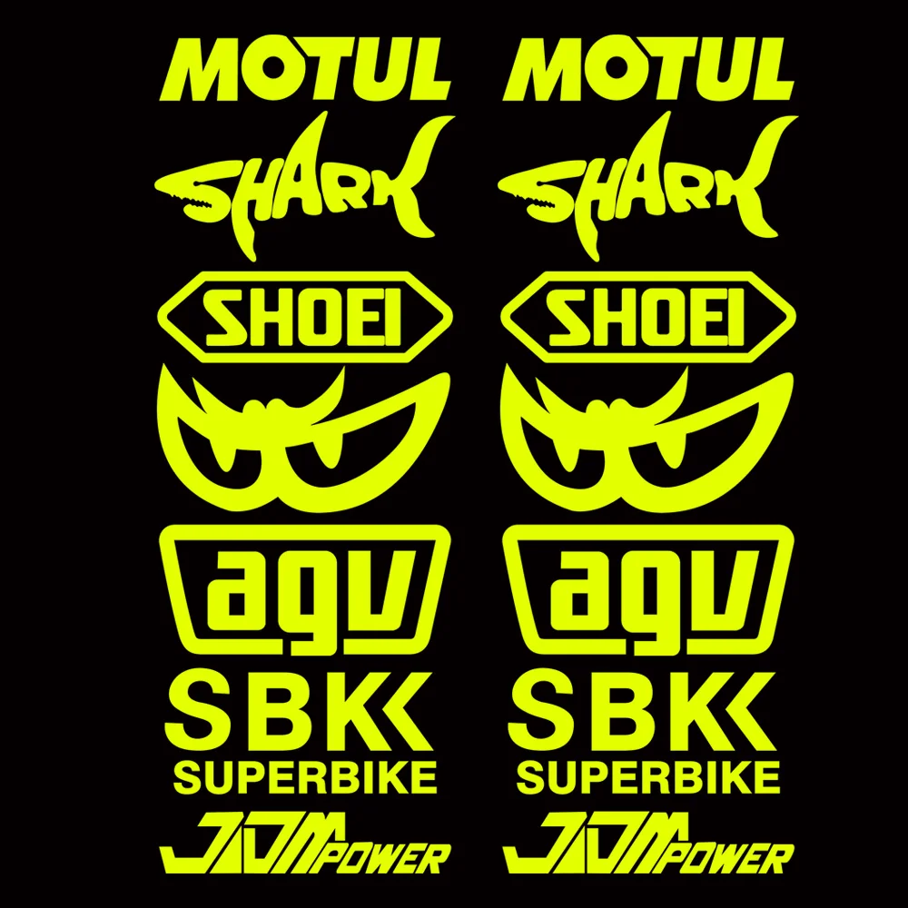 Набор светоотражающих наклеек на шлем и бак мотоцикла для YAMAHA Tmax Honda HRC Suzuki Kawasaki