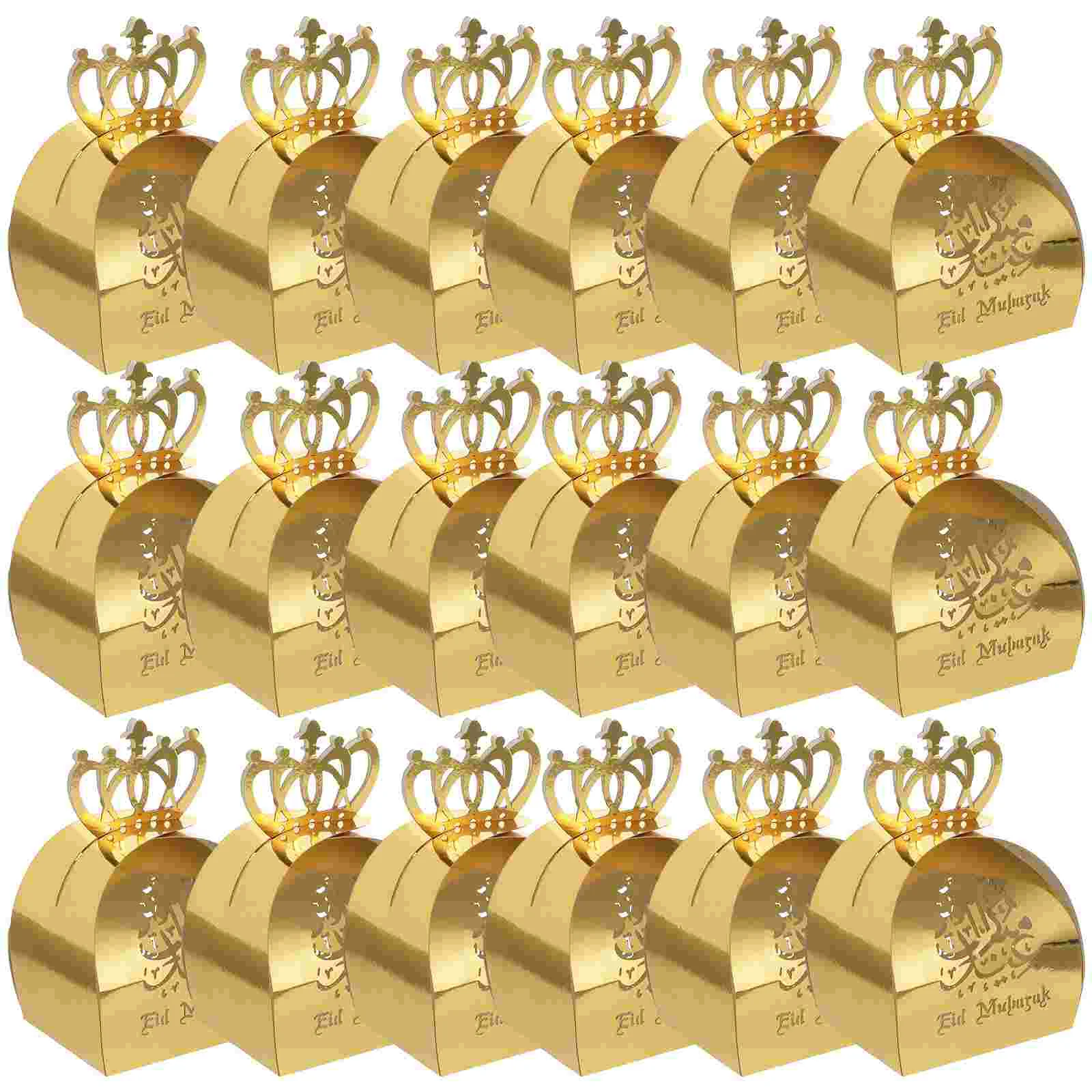 

25Pcs Hollow-Out Candy Storage Boxes Muslim Paper Sweets Boxes Party Favors