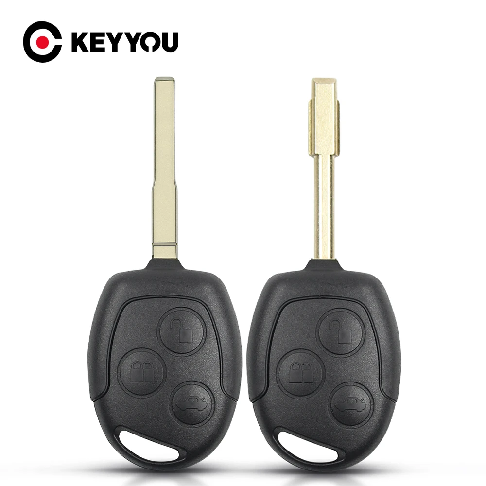 

KEYYOU 10pcs Car Key Shell Uncut FO21 HU101 Blade For Ford Mondeo Focus 2 3 Festiva Fiesta Transit Remote Replacement Case