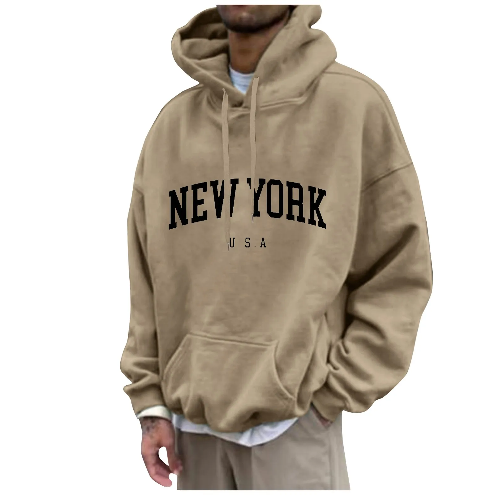 

Men's Hoodies Spring Autumn Fashion Harajuku Letter Print Hoodies Sweatshirts Male Streetwear Outdoor Sport Clothing