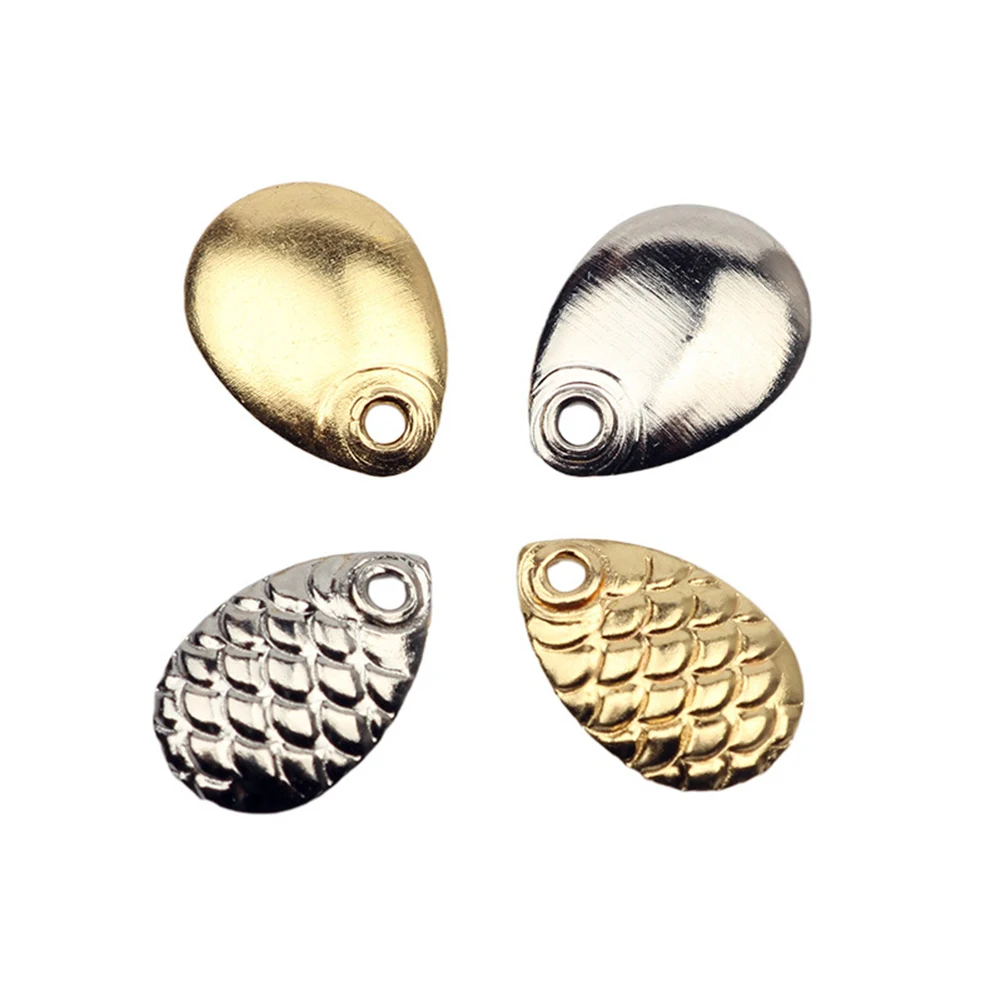 

50pcs/Pack Nickel Fishing Spinner Rings Blades Silver/Gold Flattie Trout BassAttractor Lure Spoon Outdoor Fishing Accessories