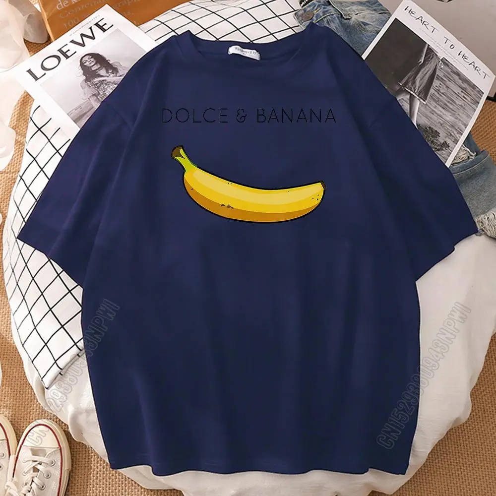 

Ripe Good-Tasting Banana Printing T-Shirt Man Soft Cotton Tees Shirts Breathable Oversized T-Shirt Casual Slim Male Tshirts