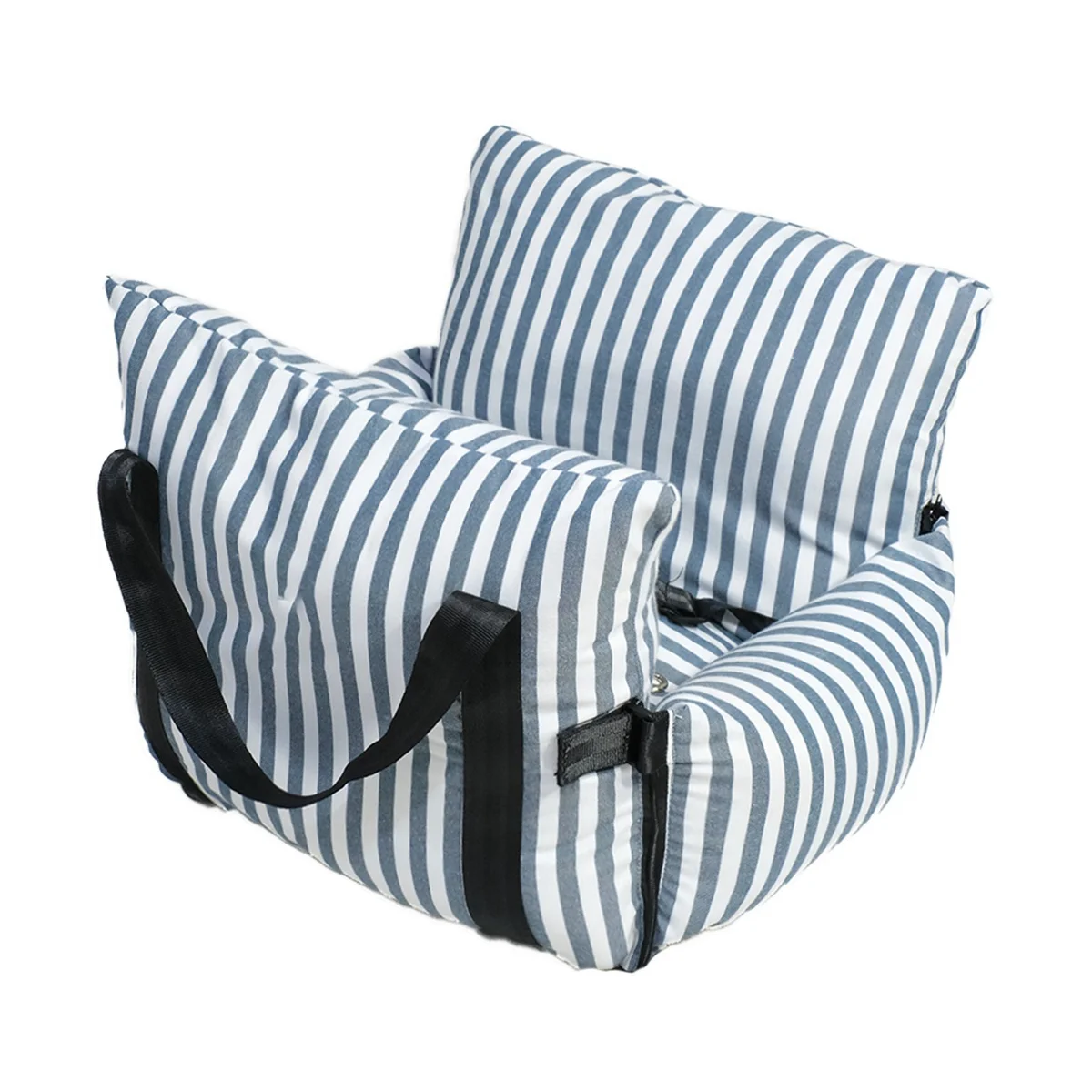 

Новое автомобильное сиденье для домашних животных-сумка для кошки щенка-автомобильное сиденье-протектор съемный ручной и автомобильный синий в толстую полоску