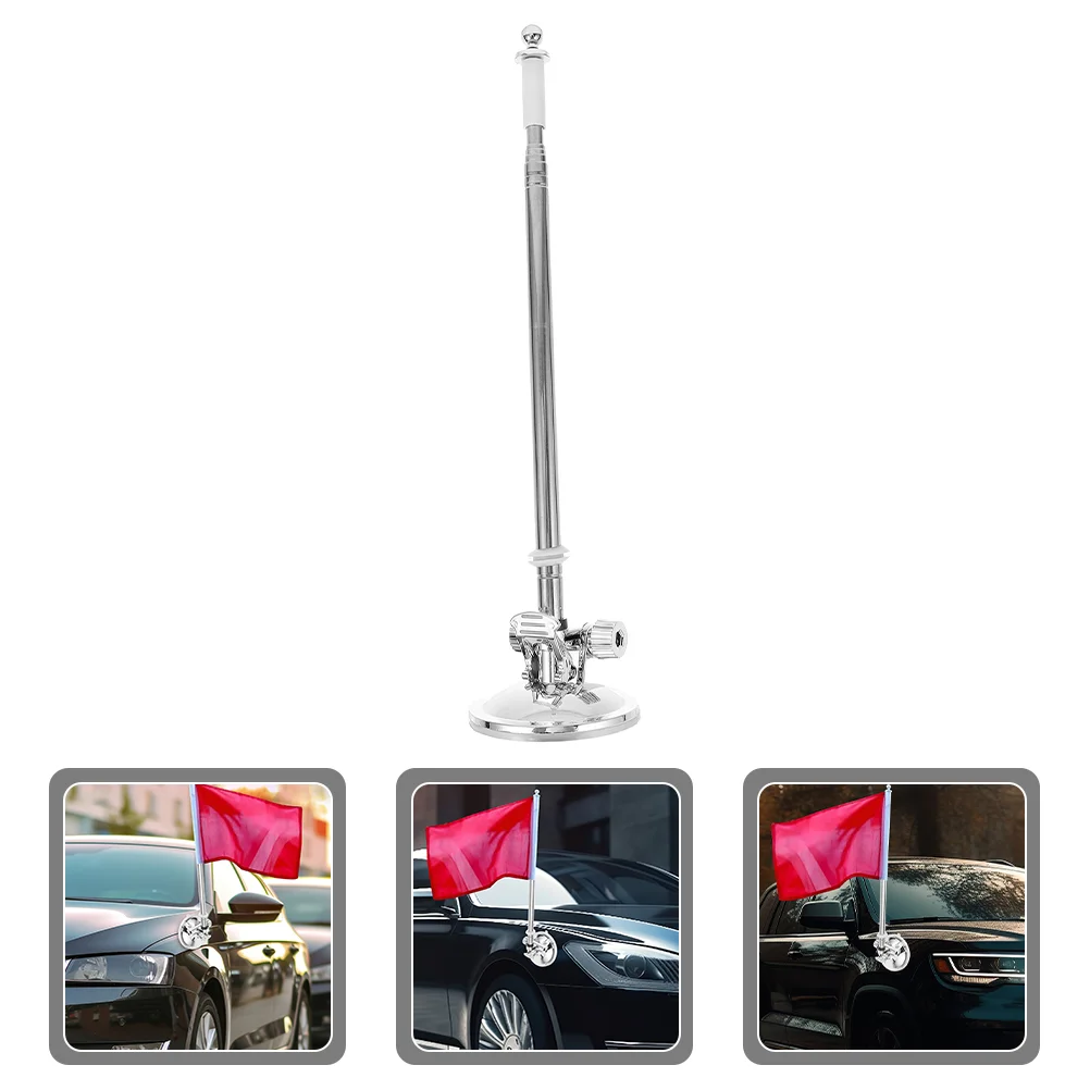 

Car Flagpole Supplies Suction Mount Holder Cup Bracket Metal Base Mounting Stand Glass Cups