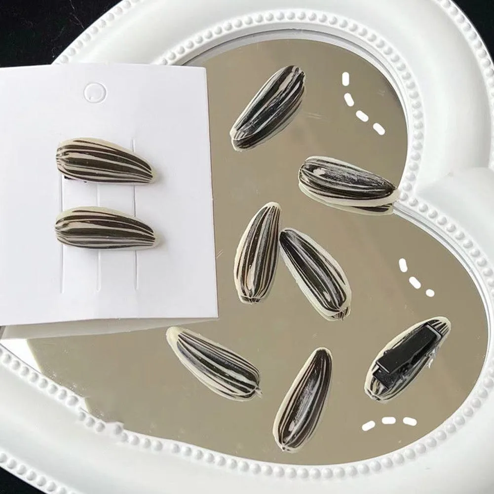 

Ins Style 1Pcs Melon Seeds Girls Barrettes Hair Clips For Women Plastic Hairpins Snap Hairgrip Bobby Hair Accessories