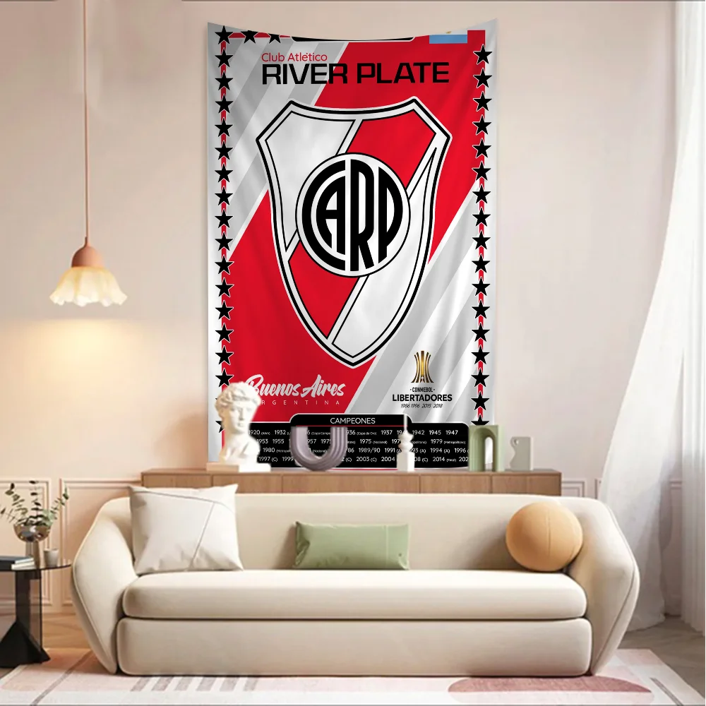 Футбольная команда R-River Тарелка Красочный гобелен Настенный хиппи Цветочные