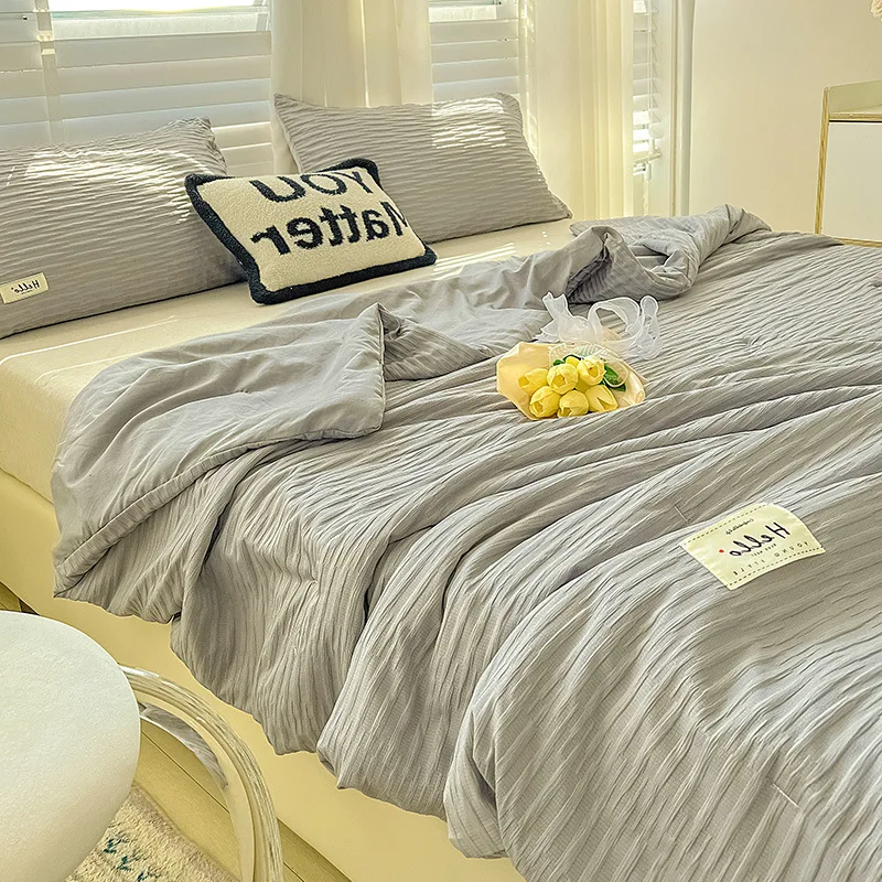 Летнее одеяло хлопковое стеганое покрывало для двуспальной кровати размера