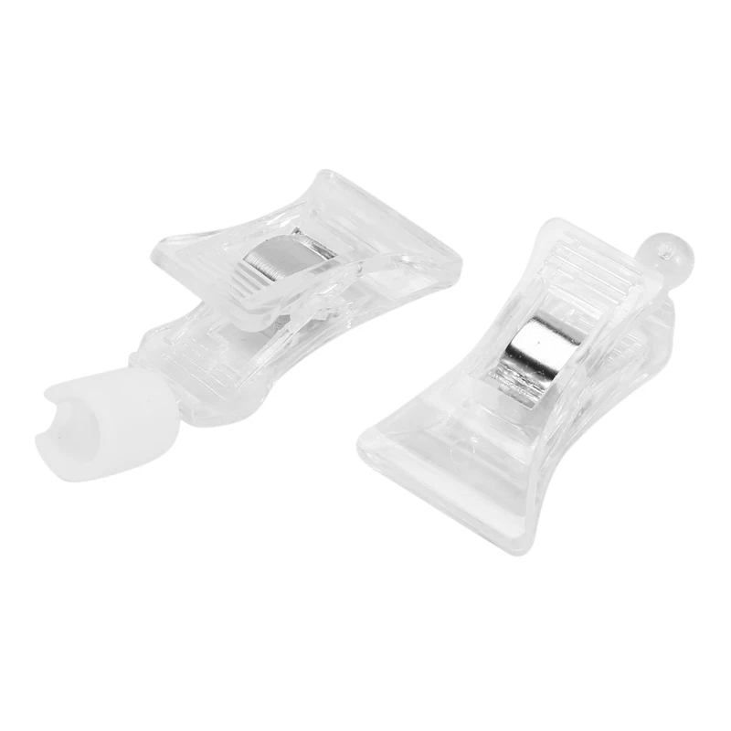 

40 Pieces Clear Plastic Rotatable Merchandise Sign Display Mini Clip Tag Holders For Business Cards