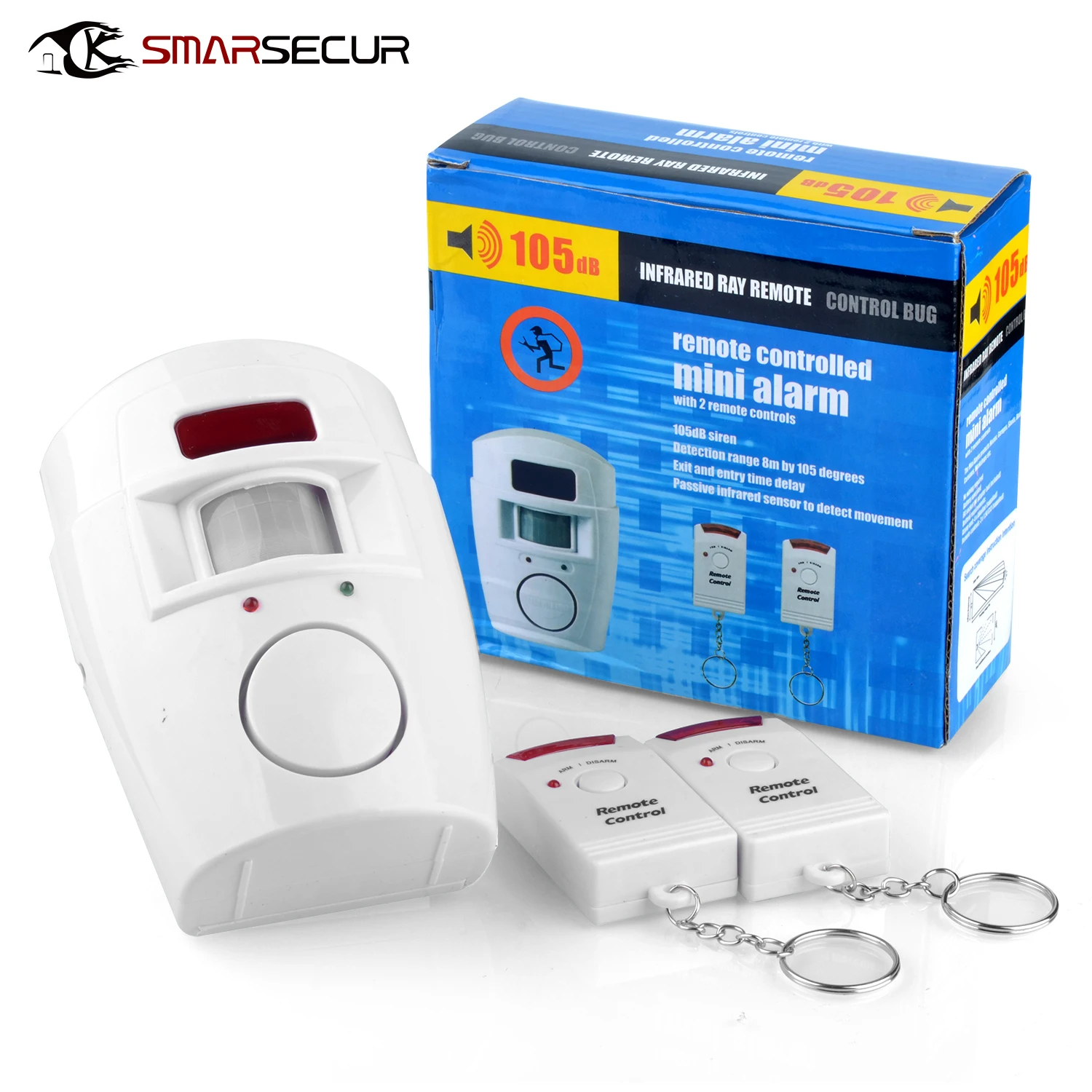 Anti-theft Motion Detector Alarm 105db Siren