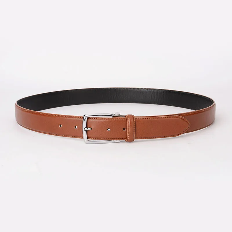 

2022 Men's Belt Belt Belt Trouser Belt Business Leisure Middle-aged And Young People's Head Leather Alloy Needle Buckle Simple