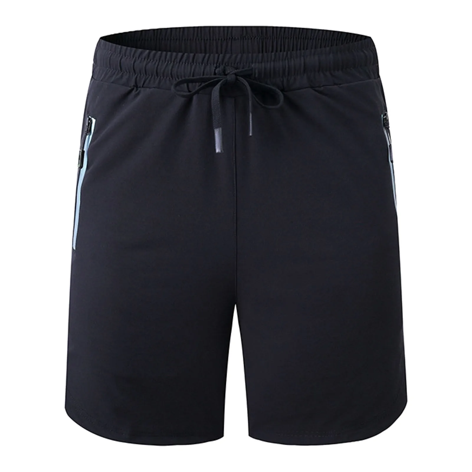 

85%Nylon 15% Spandex Quality Men Shorts 6 Color Zip Pocket Shorts With Side Boys Soccer Pants Loose Pants on Running Pants Men