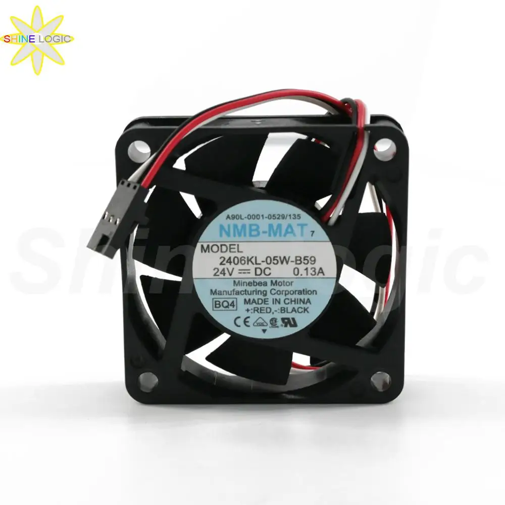 

1Pcs Brand New for NMB-MAT 7 2406KL-05W-B59 6015 A90L-0001-0529/135 60*60*15MM 24V DC 0.13A 3pin Squre Fanuc Server Cooling Fan