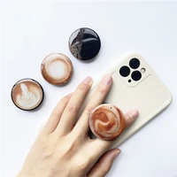 glossy popular round coffee foldable grip tok stretch phone holder socket finger ring support talk smartphone universal holder