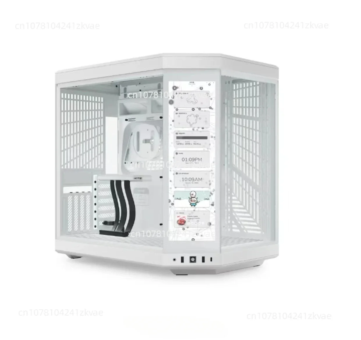 Новый сенсорный двухкамерный ATX Mid Tower Y70 Современная эстетика со встроенным