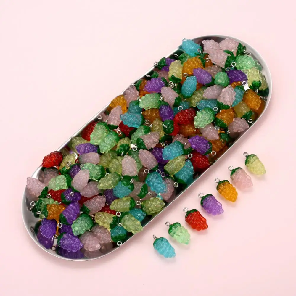 10 шт. 12x34 мм Очаровательная Милая подвеска в виде фруктового винограда разноцветная Подвеска из смолы для браслета ожерелья изготовления ювелирных изделий «сделай сам» Аксессуары