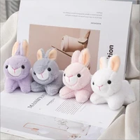 cute 12 cm bunny plush toy simulation doll little white rabbit children girl birthday gifts new year present 4 color