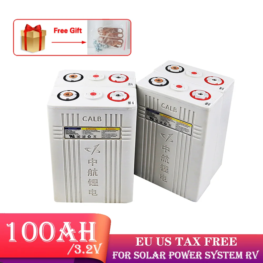 

2-64PCS CALB 3.2v 100Ah LiFePO4 Rechargeable Battery DIY 12V 12V for Solar Home Energy Storage RV UPS Electric Vehicles