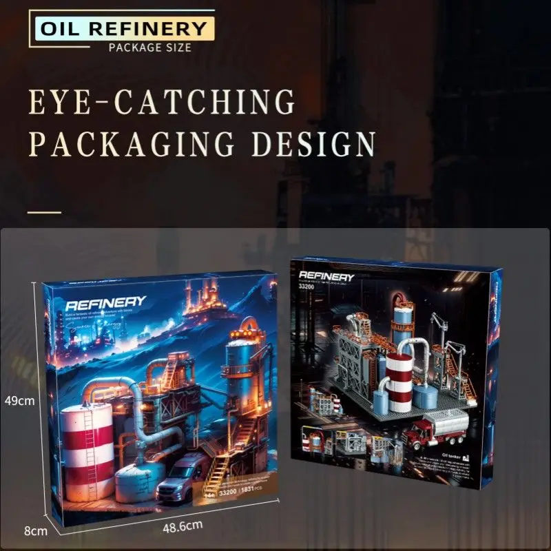 Новый MOC 33200 модель масла креативная заводская строительные блоки сборка