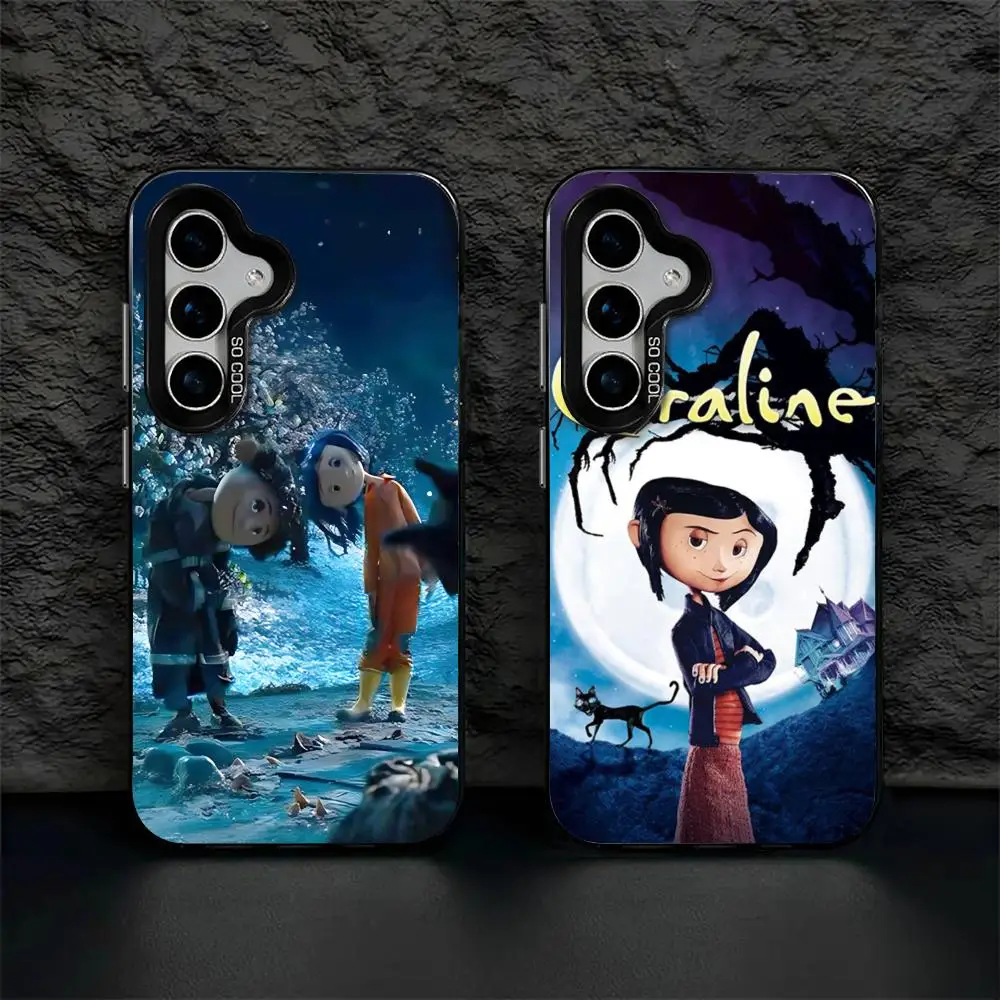 Модный чехол для телефона с фильмом C-coraline IMD цветной серебряный Samsung Galaxy S25 S24 S23 S22