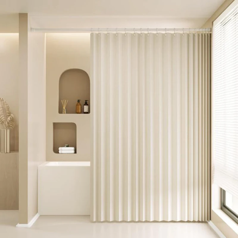 100% плотные шторы водонепроницаемая льняная ткань для штор невидимые перегородки