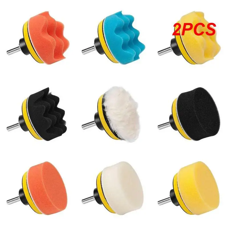

2PCS Set 3 Inch Sanding Discs & Sponge Polishing Pads Kit 75mm Backing Plate Woolen Buffer Pads for Car Sanding Buffing Waxing