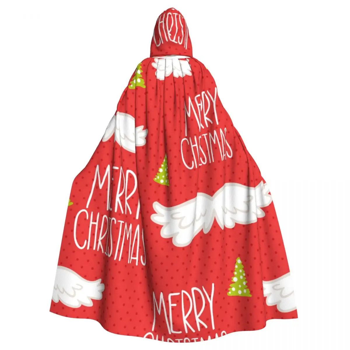 

Hooded Cloak Unisex Cloak with Hood Xmas Mustache And Trees Cute Cloak Vampire Witch Cape Cosplay Costume