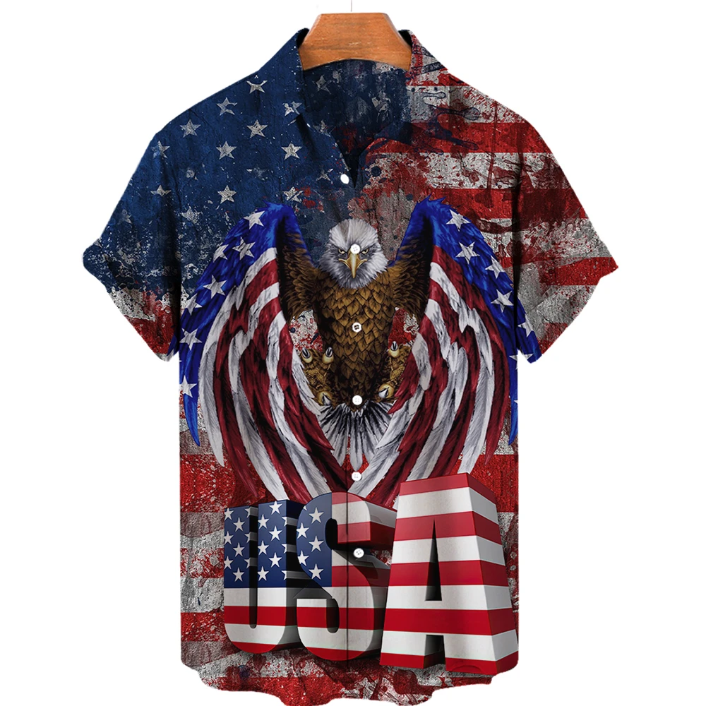 2022 Summer Luxury US Route 66 Shirts Men America Hawaiian Beach Shirts 3d Printed Shirt Loose Short Sleeve Tops Mens Clothing